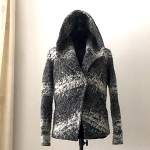 HOODED TWEED JACKET/COAT
